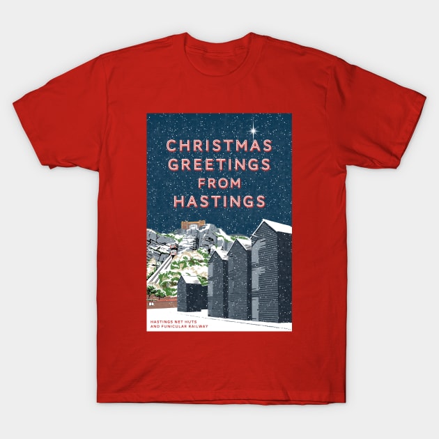 Christmas Greetings from Hastings T-Shirt by WonderWebb